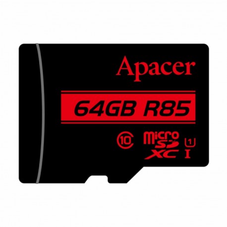 Pomnilniška kartica microSD XC  64GB APACER UHS-I U1 R85 + adapter 8930014