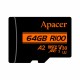 Pomnilniška kartica microSD XC  64GB APACER UHS-I U3 V30 R100 A2 8930030