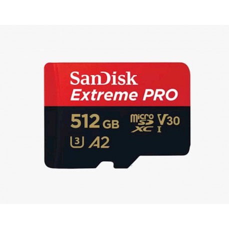 Pomnilniška kartica XC SANDISK MICRO 512GB EXTREME PRO, UHS-I, U3, V30, adapter