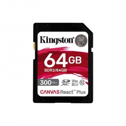 Pomnilniška kartica SDXC KINGSTON 64GB Canvas REACT Plus, UHS-II, C10, U3, V90