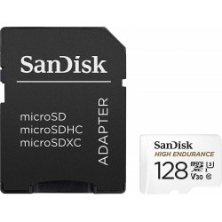 Pomnilniška kartica SDXC SANDISK MICRO 128GB HIGH ENDURANCE, UHS-I, V30, adapter