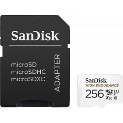 Pomnilniška kartica SDXC SANDISK MICRO 256GB HIGH ENDURANCE, UHS-I, V30, adapter