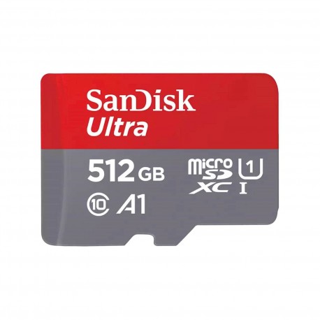 Pomnilniška kartica SDXC SANDISK MICRO 512GB ULTRA MOBILE, UHS-I C10, adapter