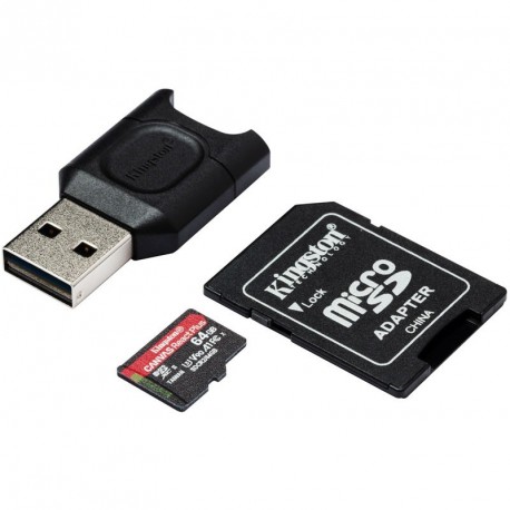 Pomnilniška kartica KINGSTON Canvas React Plus microSD 64GB UHS-II V90 A1