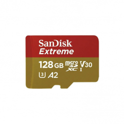 Pomnilniška kartica SDXC SANDISK MICRO 128GB EXTREME, UHS-I S, U4, V30, adapter