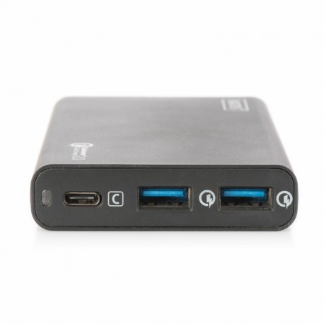 Napajalnik univ. za prenosnike 40W QC Tip C + 2xUSB mini Digitus