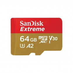 Pomnilniška kartica SanDisk Extreme microSDXC 64GB + SD Adapter 170MB/s & 80MB/s