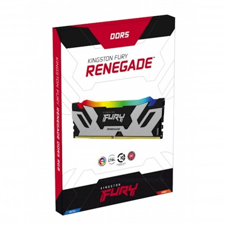 Pomnilnik DDR5 32GB (2x16GB) 6000 Kingston FURY Renegade Silver RGB
