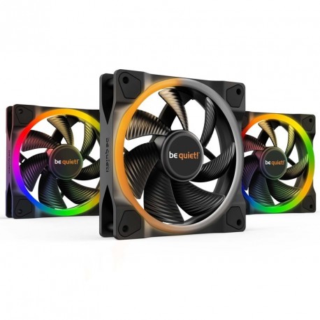 Ventilator za ohišje BE QUIET! LIGHT WINGS (BL076) triple RGB 120mm 4-pin PWM