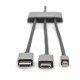 Kabel HDMI 3v1 HDMI/DisplayPort/mini DisplayPort 4K 60Hz 1,3m Digitus 8530168