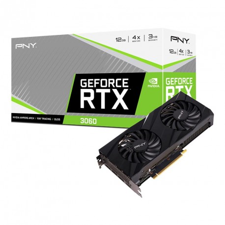 Grafična kartica PNY GeForce RTX 3060 VERTO Dual Fan 12GB, VCG306012DFBPB1