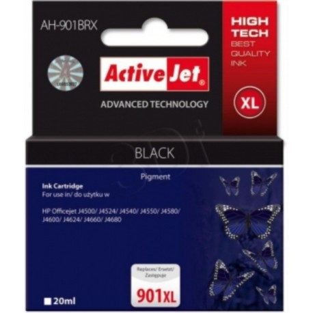 ActiveJet črno črnilo HP CC654 901 XL, AH-901BRX