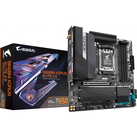 Matična plošča GIGABYTE B650M AORUS ELITE AX, DDR5, AM5, mATX