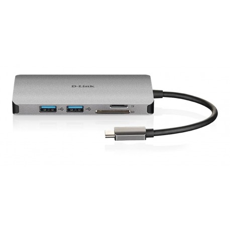 DLINK USB-C 8 v 1 HUB HDMI-LAN, USB
