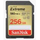 Pomnilniška kartica SDXC SANDISK 256GB EXTREME, 180/130MB/s, UHS-I, C10, U3, V30