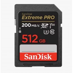 Pomnilniška kartica SDXC SANDISK 512GB EXTREME PRO, 200/140MB/s, UHS-I, C10, U3,