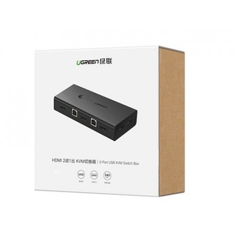 Ugreen HDMI 2x1 KVM Stikalo - box, 50744