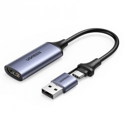 Ugreen USB 1080p adapter za zajem slike HDMI na USB-C/A - box, 40189