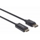 DisplayPort do HDMI kabel 1080p MANHATTAN, DP moški do HDMI moški, 3 m, črna
