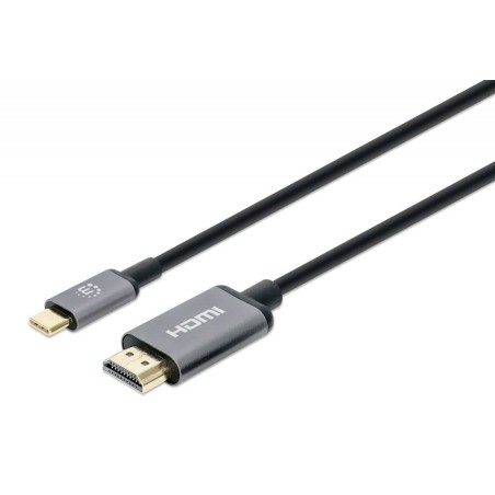 Kabel USB-C moški/HDMI moški MAHATTAN, (UHD) 4K@60Hz, 1 m, črna