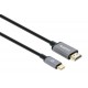 Kabel USB-C moški/HDMI moški MAHATTAN, (UHD) 4K@60Hz, 1 m, črna