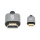 Kabel USB-C moški/HDMI moški MAHATTAN, (UHD) 4K@60Hz, 1 m, črna