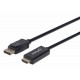 DisplayPort do HDMI kabel 1080p MANHATTAN, DP moški do HDMI moški, 1 m, črna