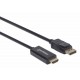 DisplayPort do HDMI kabel 1080p MANHATTAN, DP moški do HDMI moški, 1 m, črna