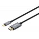 Kabel USB-C moški/HDMI moški MAHATTAN, (UHD) 4K@60Hz, 2 m, črna