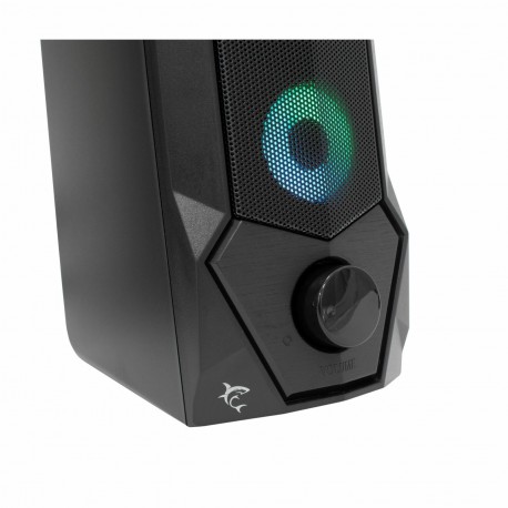 Zvočniki WHITE SHARK 2.0 FLOW RGB USB črni