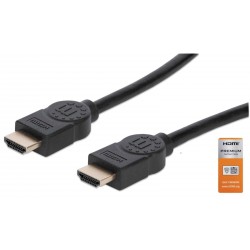 Kabel HDMI kabel z Ethernetom 3 m črn MANHATTAN