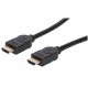 Kabel HDMI kabel z Ethernetom 1 m črn MANHATTAN