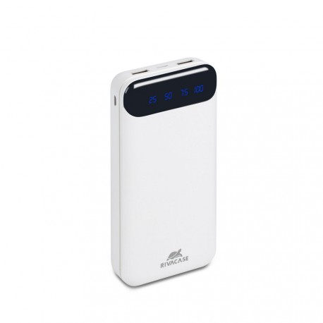 Zunanja baterija powerbank 20.000 mAh RIVACASE VA2280 z LCD-jem bela