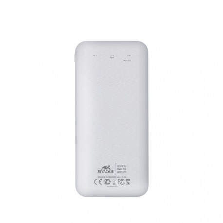 Zunanja baterija powerbank 20.000 mAh RIVACASE VA2280 z LCD-jem bela