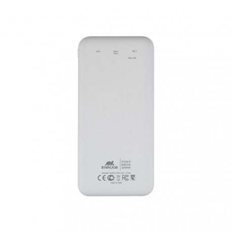 Prenosna baterija Powerbank RIVACASE VA2240 Quick Charge z LCD-jem bel