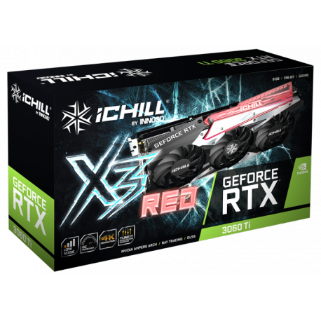 Grafična kartica INNO3D GeForce RTX 3060 Ti iChill X3 RED LHR 8GB