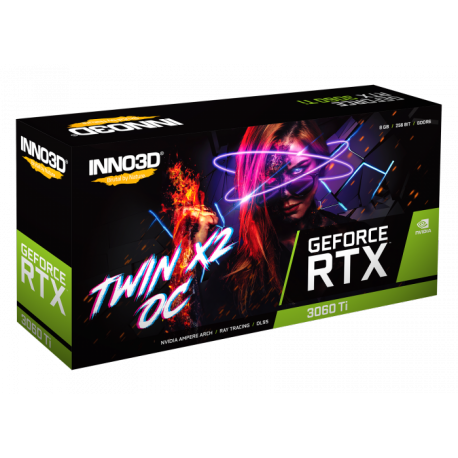 Grafična kartica INNO3D GeForce RTX 3060 Ti Twin X2 LHR 8GB