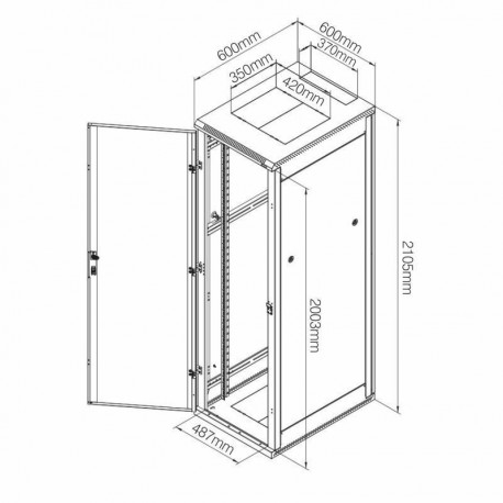 Kabinet 600x 900 45U 2105 sestavljen siv Triton