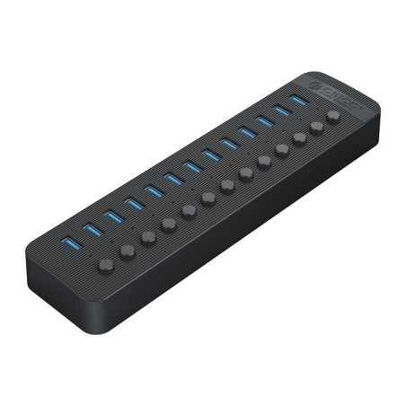 USB hub s 13 vhodi, USB 3.0, s stikali, zunanje napajanje, črn, ORICO CT2U3-13AB