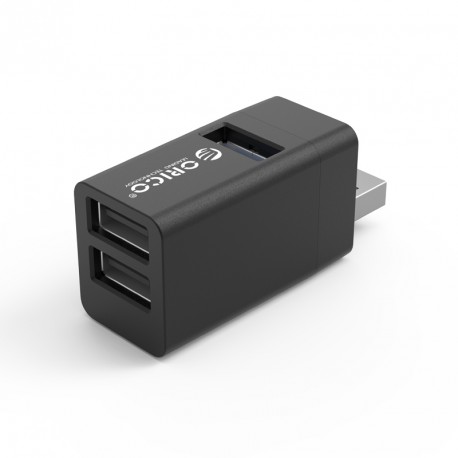 USB Hub ORICO MINI-U32L, 3-port (1x USB 3.0, 2x USB 2.0), črn