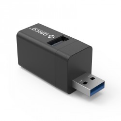 USB hub s 3 vhodi, 1x USB 3.0, 2x USB 2.0, Alu črn, ORICO MINI-U32L,