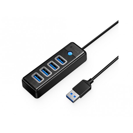 USB Hub ORICO PW4U-U3-015, 4-port, USB 3.0, črn
