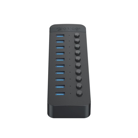 USB hub z 10 vhodi USB 3.0, s stikali, zunanje napajanje, črno, ORICO CT2U3-10AB