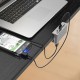 USB hub z 2 vhodoma, USB 3.0, čitalec kartic, zaponka, aluminij, ORICO MH2AC-U3,