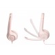 Slušalke z mikrofonom Logitech H390 USB roza