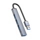 USB hub s 4 vhodi, 1x USB 3.0, 3x USB 2.0, 0,15m, ALU grey, ORICO AH-A13