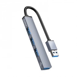 USB hub s 4 vhodi, 1x USB 3.0, 3x USB 2.0, 0,15m, ALU grey, ORICO AH-A13