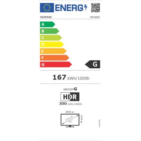 LED TV 85 Hisense 85A6BG