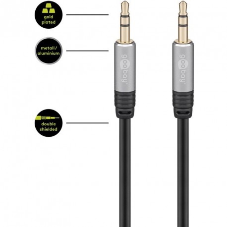 Slušalke GOOBAY MP3 3,5 mm (M)/ 3,5 mm (M) stereo audio adapter