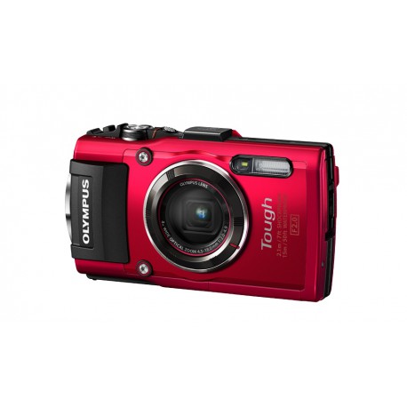 Digitalni kompaktni fotoaparat OLYMPUS TG-4 rdeč barve (V104160RE000)